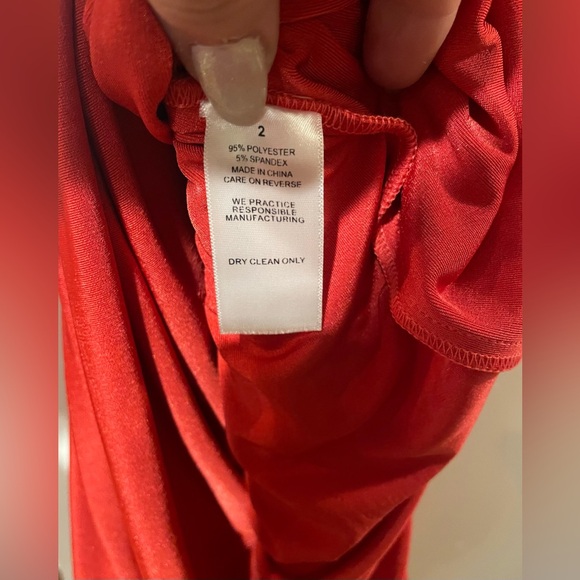 NIALI 🔥 Revolve Halter Gown in Orange shimmer Sz 2 - Picture 15 of 15